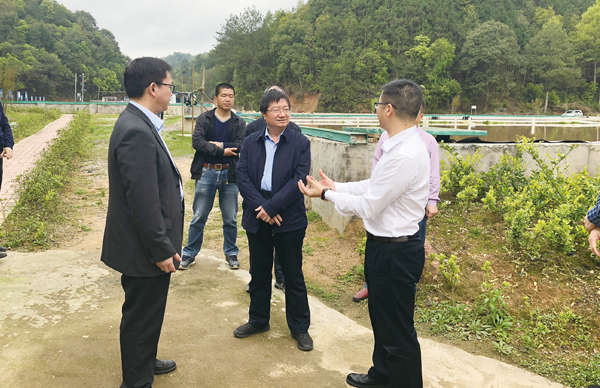 贛州市副市長(zhǎng)胡聚文調(diào)研我司定南馬山逕、石陂角稀土尾水收集處理站