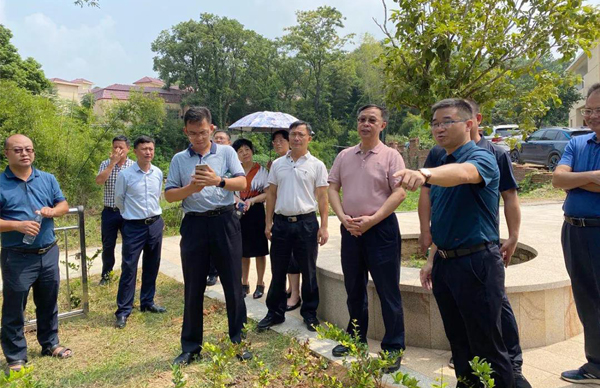 廣東省生態(tài)環(huán)境廳、江西省生態(tài)環(huán)境廳考察調研我司農村生活污水處理站