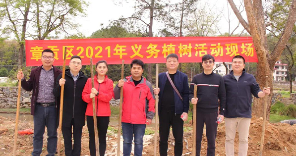 春回大地，萬物復蘇丨挺進環(huán)保聯(lián)合贛南專員辦、區(qū)生態(tài)環(huán)境局等單位開展義務植樹節(jié)活動